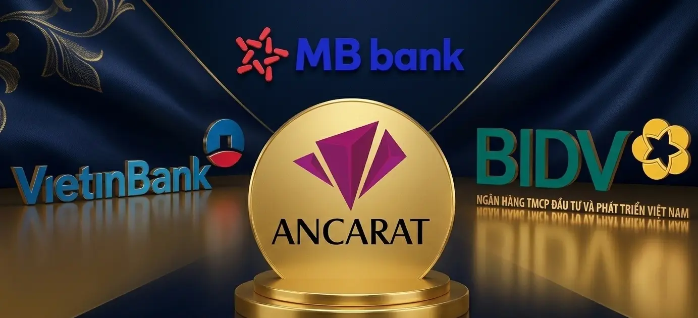 Ancarat chính thức bắt tay cùng các "ông lớn" tài chính VietinBank, BIDV và MB Bank, mở ra kỷ nguyên số hóa kim loại quý đột phá. Ancarat chính thức bắt tay cùng các "ông lớn" tài chính VietinBank, BIDV và MB Bank, mở ra kỷ nguyên số hóa kim loại quý đột phá.