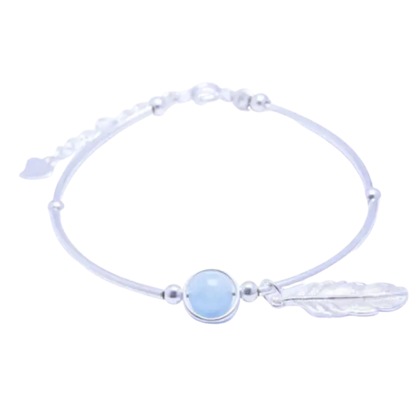 Vòng tay lông vũ ngũ hành 1 hạt mệnh Thủy