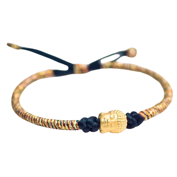 Vòng Tay Handmade Phối Charm Vàng 24K Đầu Phật Bình An