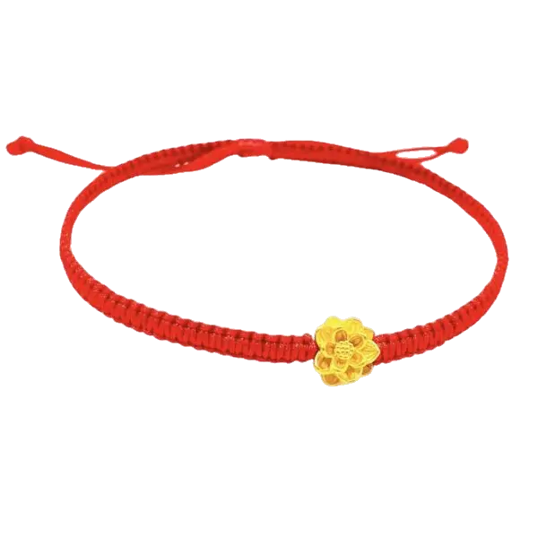 Vòng Tay Charm Vàng 24K Hoa sen MS01 Size XS