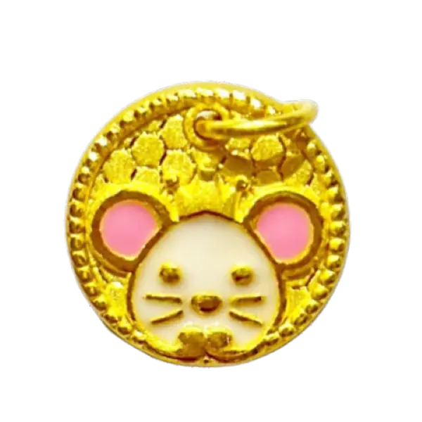 Mặt dây Vàng 24K Kim Tí vương miện MS14