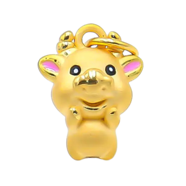 Mặt Dây Vàng 24k Kim Sửu MS12 Phong Thủy May Mắn