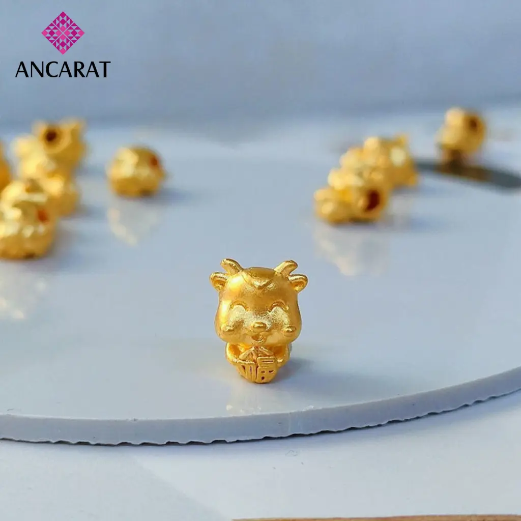 Mặt Dây Vàng 24K Kim Sửu Lục Lạc