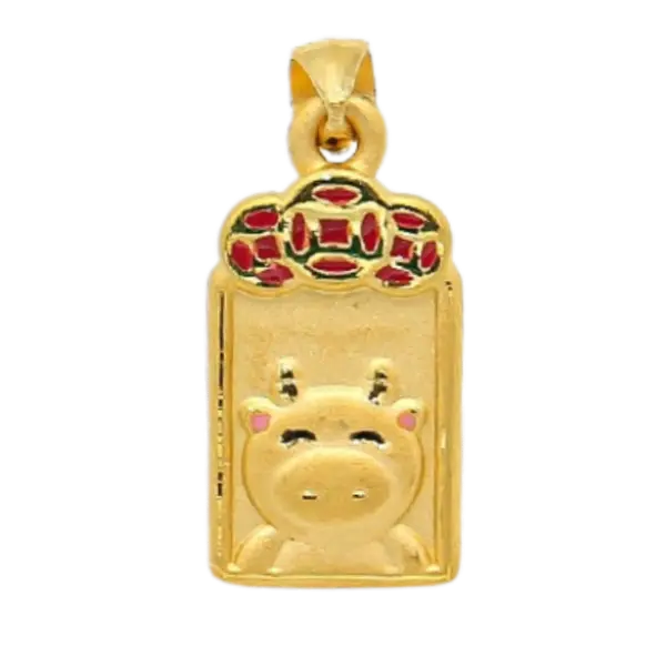 Mặt Dây Vàng 24k Kim Sửu May Mắn – Tài Lộc