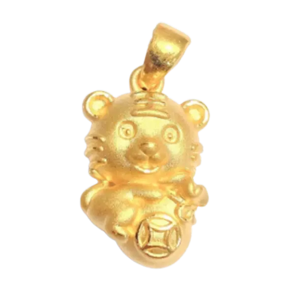 Mặt dây vàng 24k Kim dần ôm túi tiền chữ điền – May mắn – Tài lộc