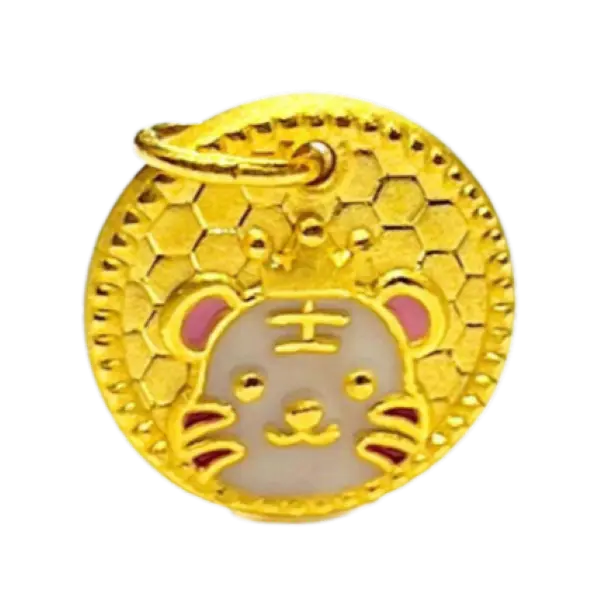 Mặt dây Vàng 24K Kim Dần vương miện MS14