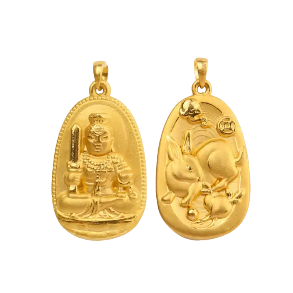 Mặt dây Vàng 24K Phật tuổi Mão MS37