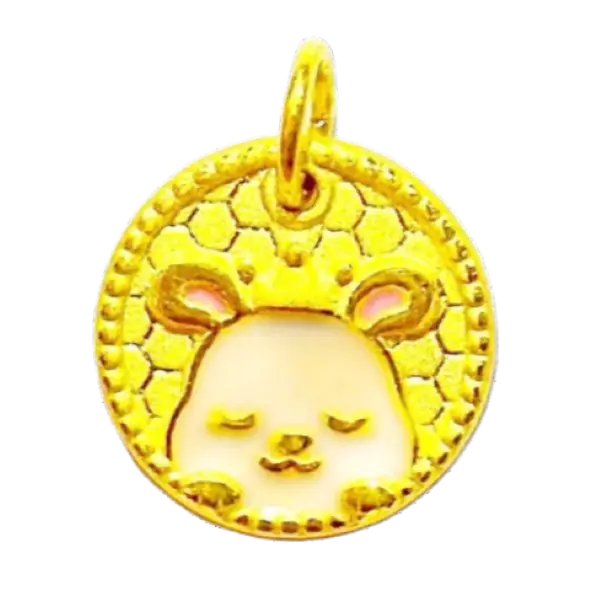 Mặt dây Vàng 24K Kim Mão vương miện MS14