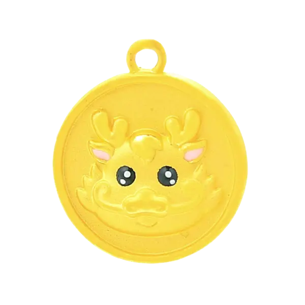 Mặt dây Vàng 24K Kim Thìn tròn MS24