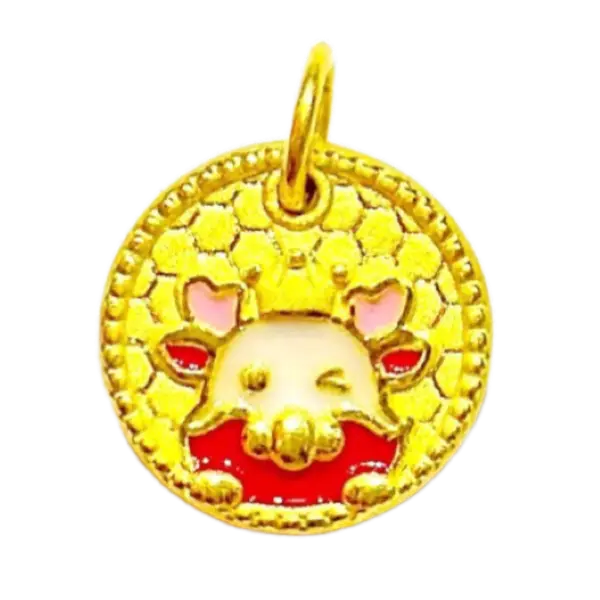 Mặt dây Vàng 24K Kim Thìn vương miện MS14