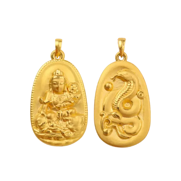 Mặt dây Vàng 24K Phật tuổi Tỵ MS37