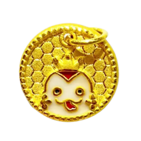 Mặt dây Vàng 24K Kim Tỵ vương miện MS14