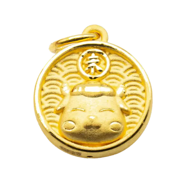 Mặt Dây Vàng 24K Kim Mùi Bát Quái Đồ MS12