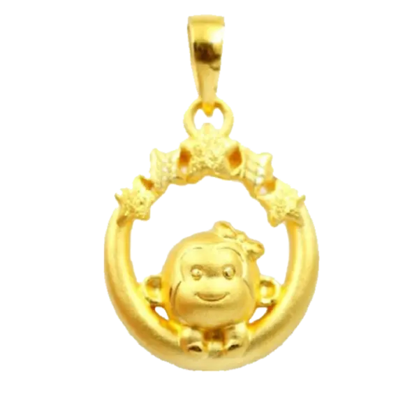 Mặt dây Vàng 24K Khỉ Vàng