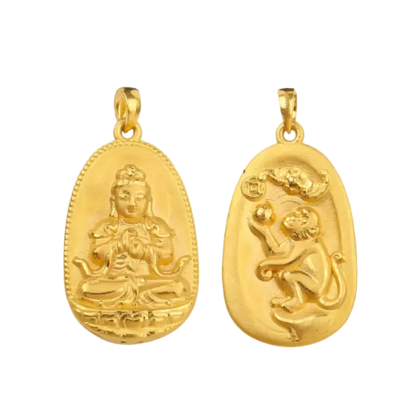 Mặt dây Vàng 24K Phật tuổi Thân MS37