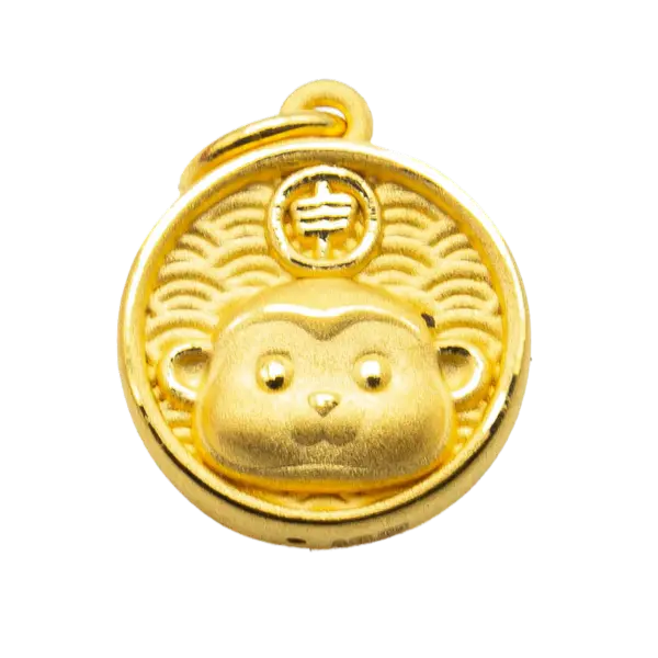Mặt Dây Vàng 24K Kim Thân Bát Quái Đồ MS12