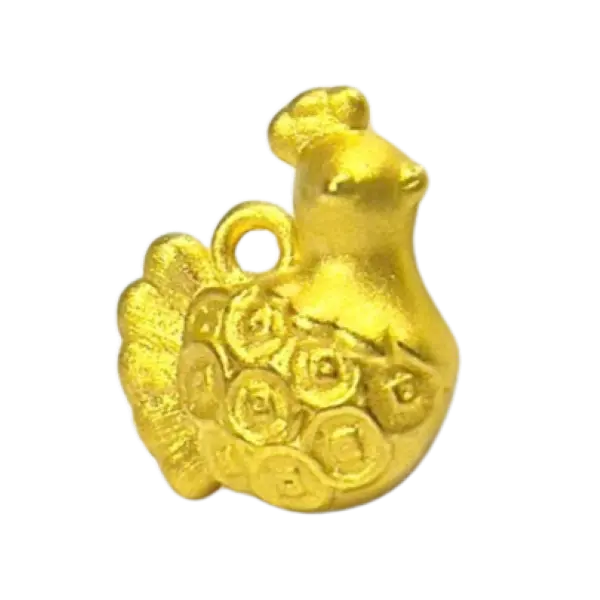 Mặt dây Vàng 24K Kim dậu kim tiền MS12