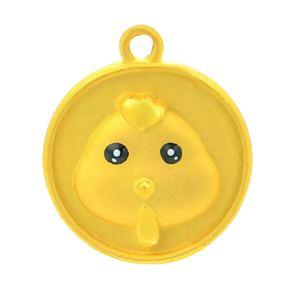 Mặt dây Vàng 24K Kim Dậu tròn MS24