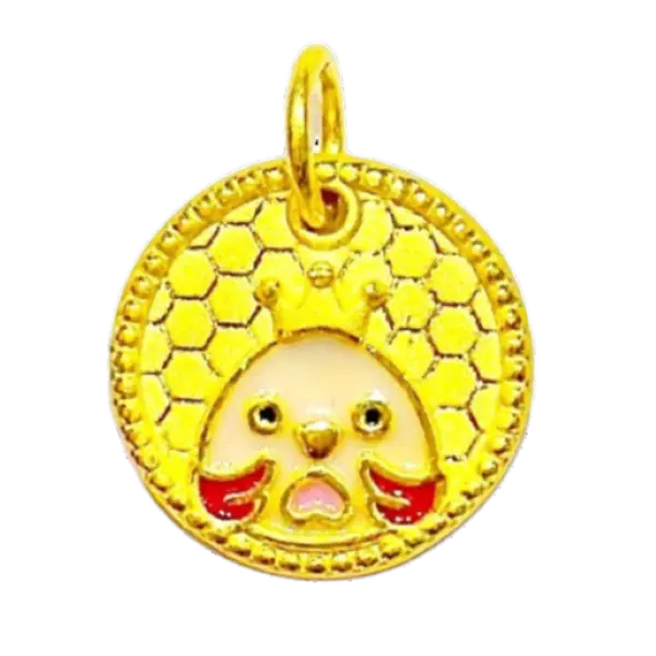 Mặt dây Vàng 24K Kim Dậu vương miện MS14