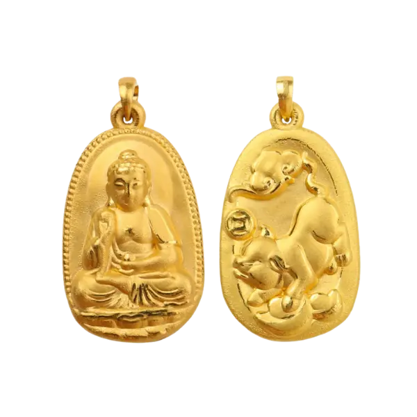 Mặt dây Vàng 24K Phật tuổi Hợi MS37