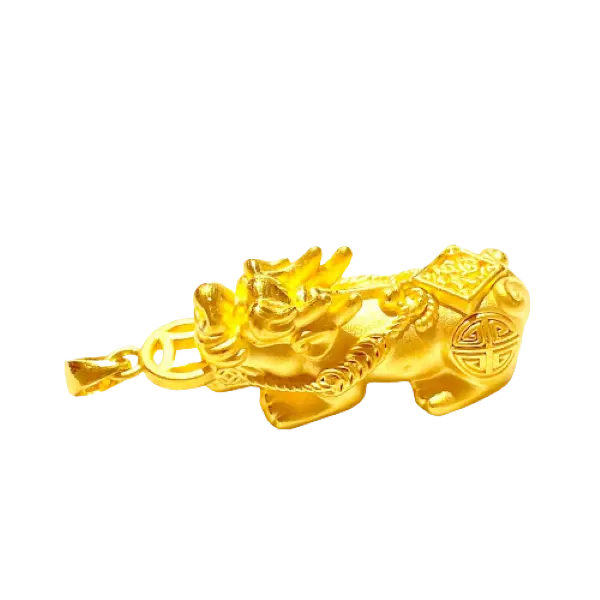 Mặt dây Vàng 24K Tỳ hưu tài lộc Size Đại