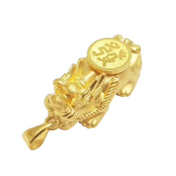 Mặt dây Vàng 24K Tỳ Hưu Xoay – May mắn – Tài lộc