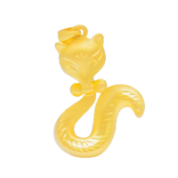Mặt dây vàng 24k Hồ ly – Tình duyên – Hạnh phúc