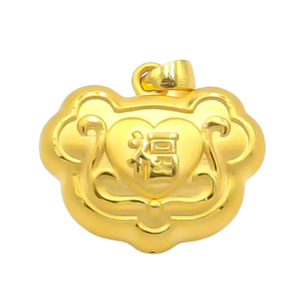 Vàng 24k Mặt Dây Khánh Vàng Chữ Phúc MS24