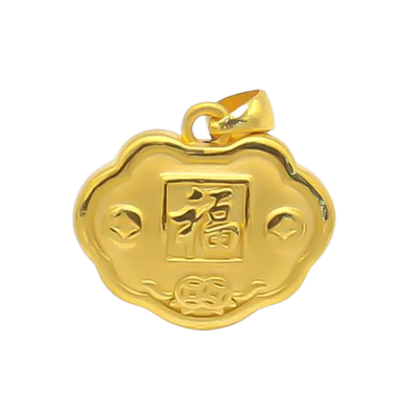 Mặt Dây Vàng 24K Khánh Vàng Chữ Phúc MS22