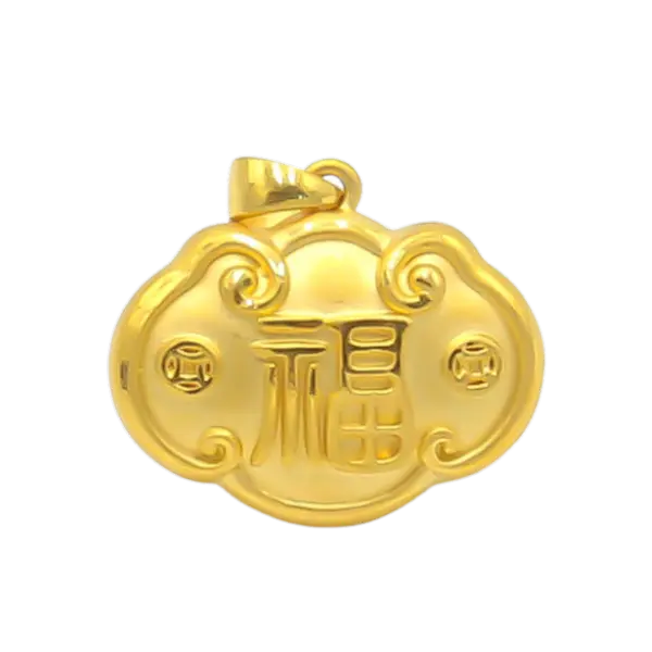 Mặt Dây Vàng 24K Khánh Vàng Chữ Phúc MS24 May Mắn