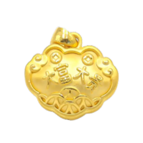 Mặt Dây Vàng 24K Khánh Vàng Trường Thọ Phú Quý MS22