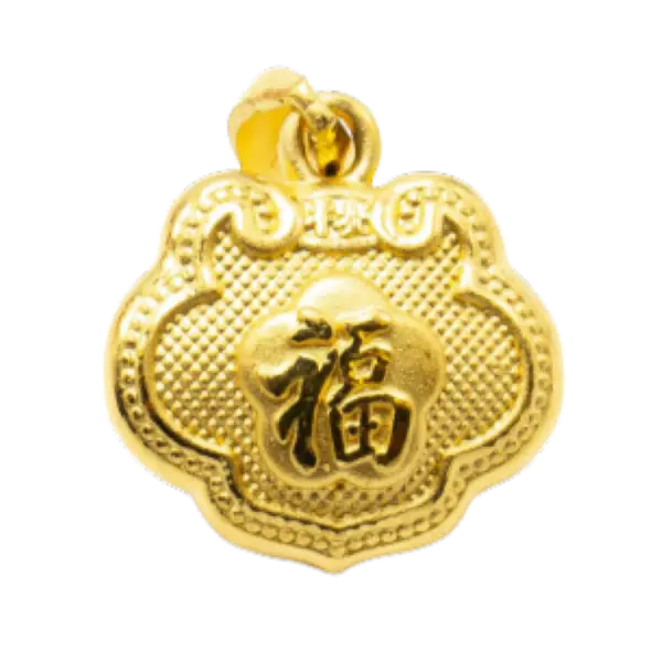 Mặt Dây Vàng 24K Khánh Vàng Chữ Phúc May Mắn