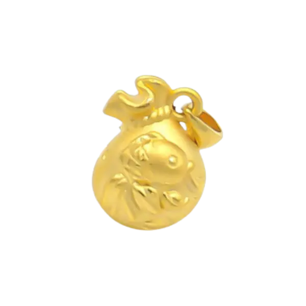 Mặt dây Vàng 24k Bao Đựng Tiền Cá Chép