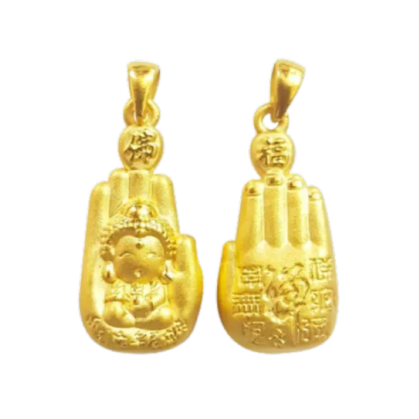 Mặt Dây Vàng 24K Phật Thích Ca Tọa Thủ Ấn MS22
