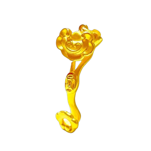Mặt dây Vàng 24K Gậy Như Ý Kim Tiền MS24