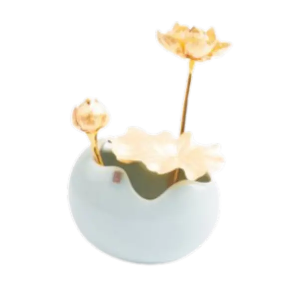 Tượng mạ vàng 24K Liên Hoa – Bình an – May mắn