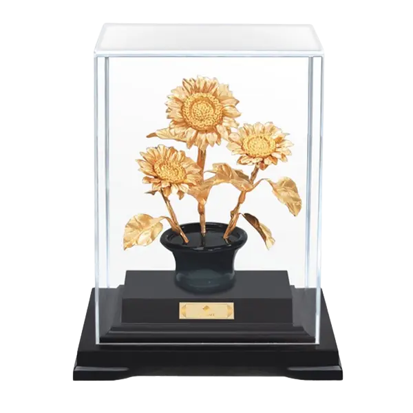 Tượng mạ vàng 24k Hoa hướng dương – May mắn – Tài lộc