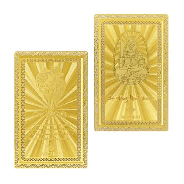 Thẻ Bùa Bình An Tuổi Dậu Mạ Vàng