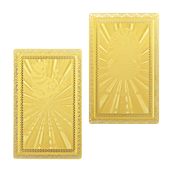 Thẻ Bùa Bình An Tuổi Dần Mạ Vàng