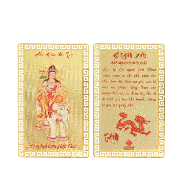 Hộ Thân Phù mạ vàng Bản Mệnh Tuổi Thìn