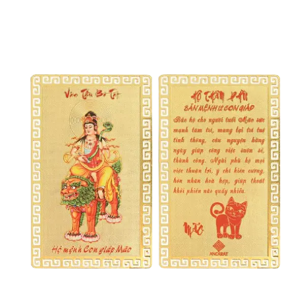 Hộ Thân Phù mạ vàng Bản Mệnh Tuổi Mão
