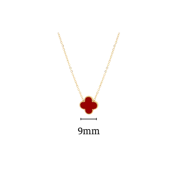 Dây chuyền vàng 18K Golden Leaf 9mm (Bản thường) – Màu đỏ