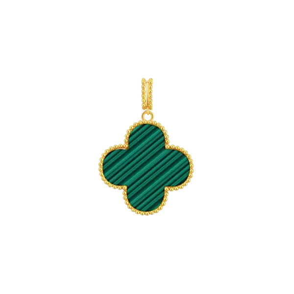 Mặt dây Vàng 18K Golden Leaf 20mm – Màu xanh lá