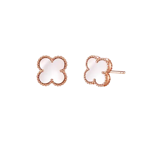 Bông tai vàng 18K Golden Leaf 9mm – Màu Trắng