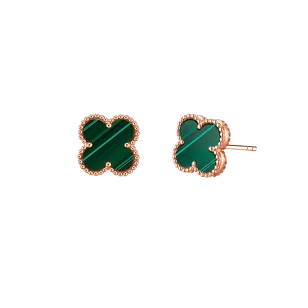 Bông tai vàng 18K Golden Leaf 9mm – Màu Xanh Lá