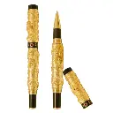 Bút Rồng đen mạ vàng 24K Song Long. Gold-Plated Pen