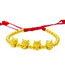 Vòng Tay Phối 4 Charm Vàng 24k Kim Thìn mix Bi vàng may mắn