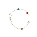 Lắc tay vàng 18k Golden Leaf Lucky 4 charm 6mm