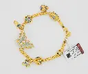 Vòng tay vàng 18k phối charm bướm đính đá may mắn
