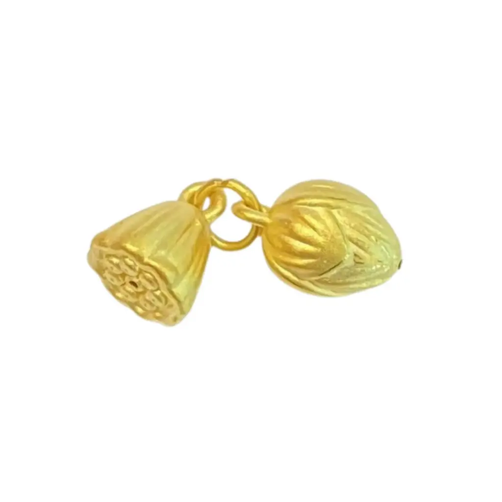 Charm rơi Vàng 24K Búp sen đài sen 5D MS06